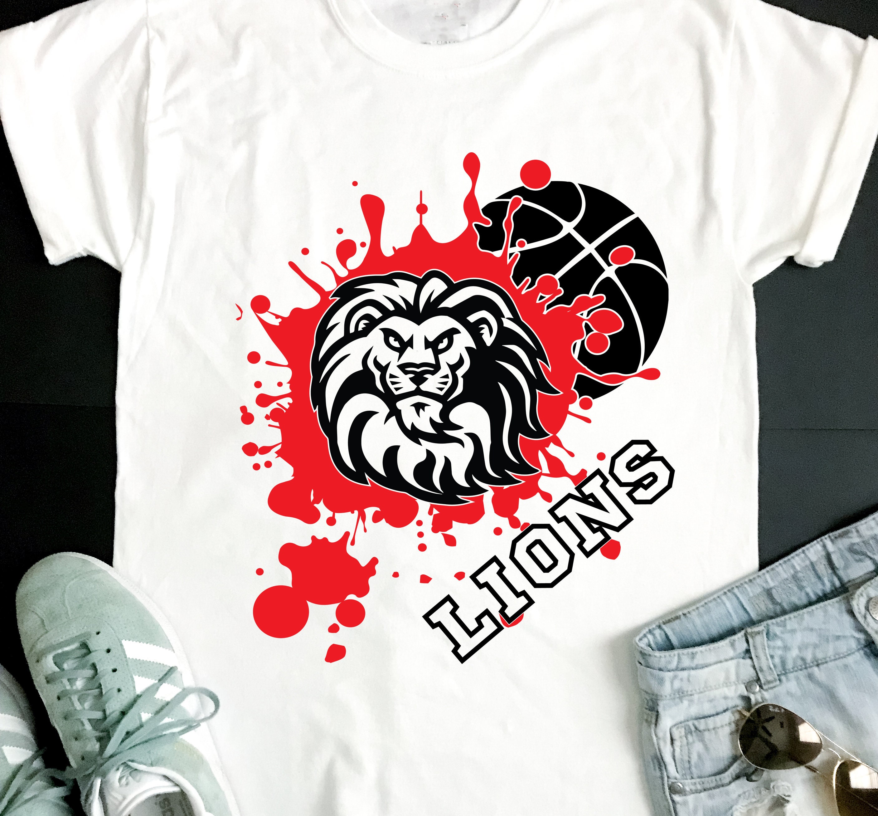 Lions SVG Basketball SVG Lions Basketball Tshirt Design Etsy
