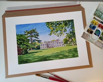 Appuldurcombe House A3 Giclée-Druck der Isle of Wight-Künstlerin Sharon Ould