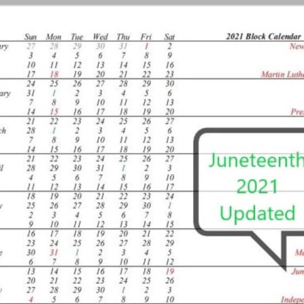 Block Calendar 2022- 2025 | Super Student Edition | 13 Blocks of [4 Weeks] 28 Days | Page Calendar | Digital Prints 8.5 x 11 Letter Size