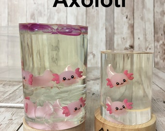 Personalized Axolotl and Gamer Axolotl night light personalized with your child's name