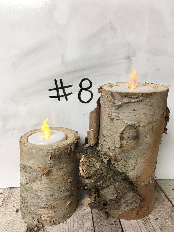 Birch tea light holder deals