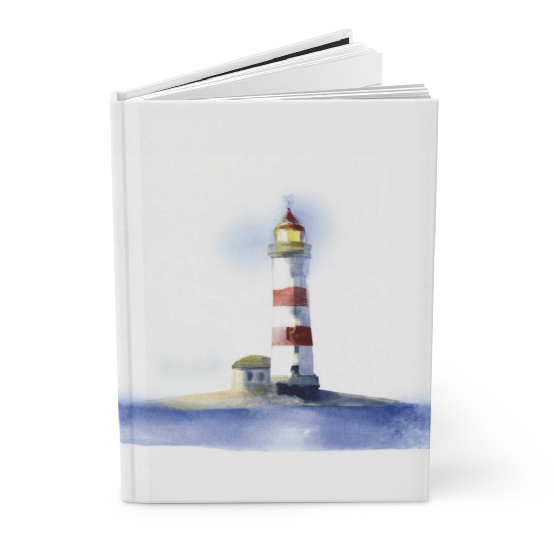 Hardcover Journal Matte, Lighthouse Notebook, Writing Journal, Dot Grid ...