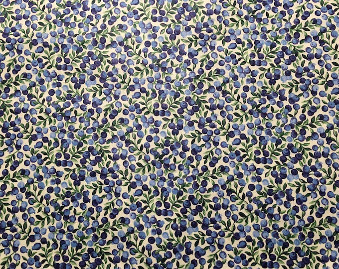 Blueberry Htf Blueberries SOLD by the HALF Yard Cranston Collection Blueberry Fruits ...