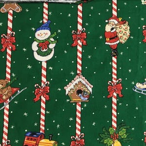 Gingerbread Men FAT QUARTER Birdhouse Train Snowmen Ice Skates Bear Sled Christmas Tree Bell Jester Candy Cane Sticks Snowman Rocking Horse