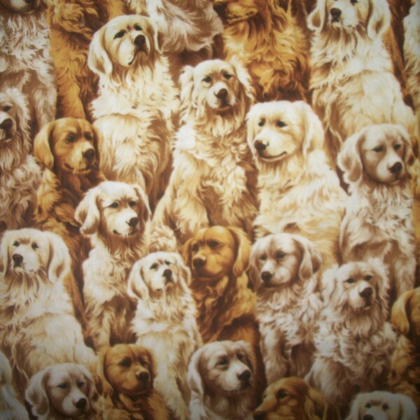 Golden Retriever Fabric Etsy