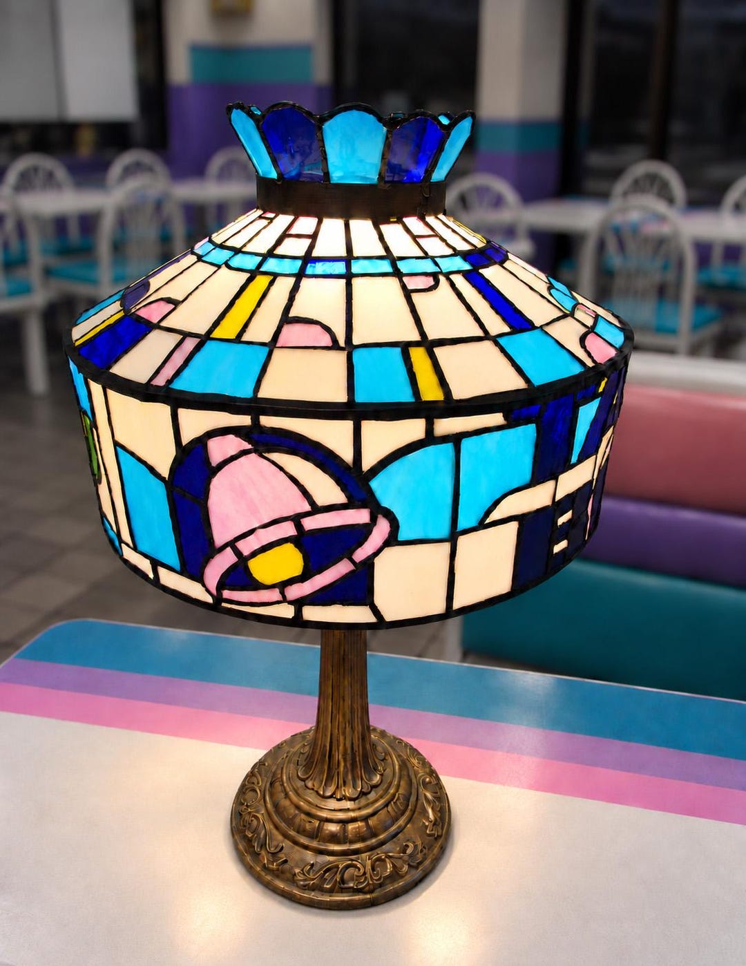 Taco Bell Lamp -- Tiffany Style Desk Lamp 90s Nostalgia - Etsy