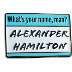Alexander Hamilton Musical Musical Esmalte Pin Brass Alexander cuál es mi nombre como se ve en Buzzfeed