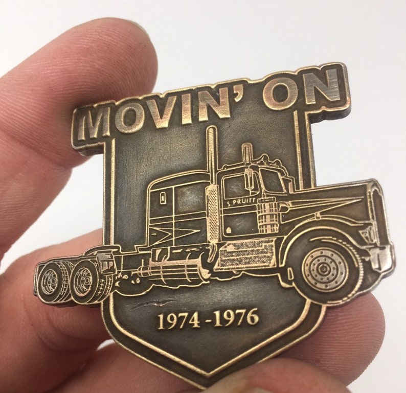 Movin On Kenworth TV Badge Pin officially licensed 100/% solid brass master badge KW