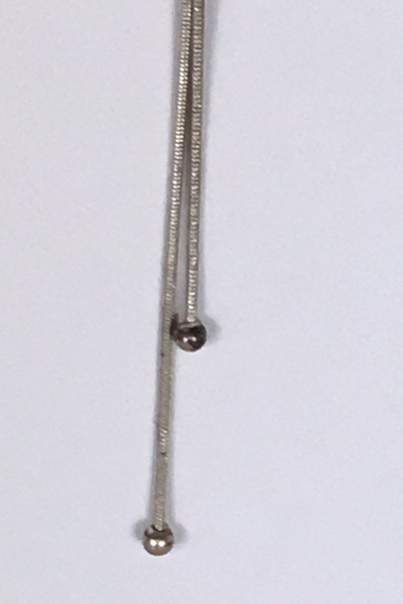 1165 Vintage neo silver box chain with knotted join leaving a drop of 4.5\u201d With FREE WORLDWIDE SHIPPING