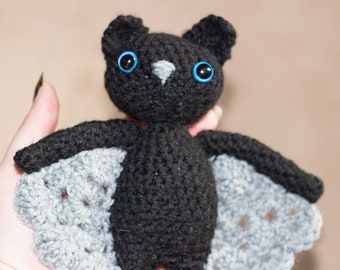 Small Bat Doll Amigurumi with Crochet Wings - Proceeds go to BCI Charity