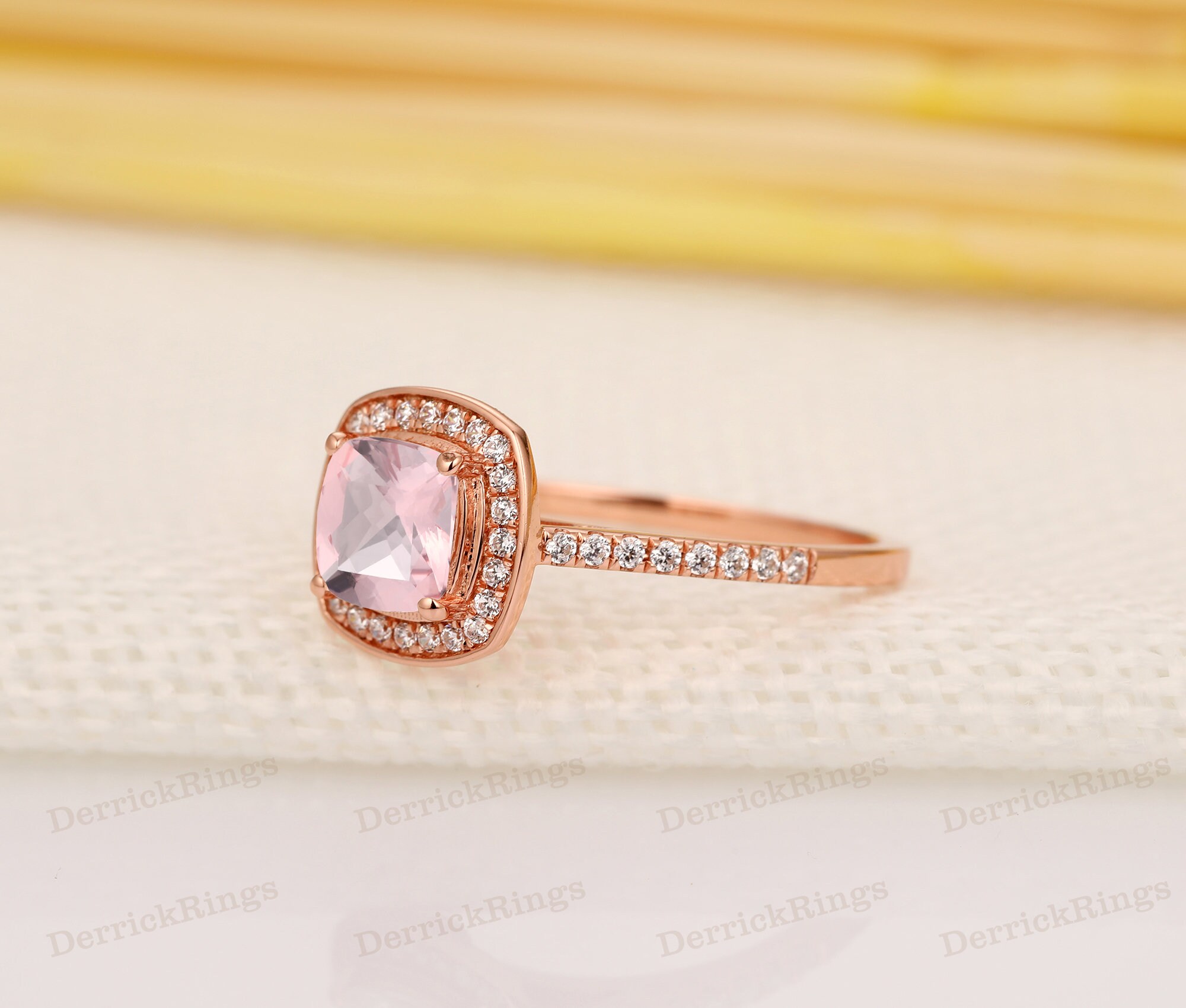 Birthday Gift Ring For Women 6x6mm Cushion Cut Natural Etsy