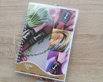 Anchor Thread Color Chart with Real Floss Samples, 444 Shade Card Book