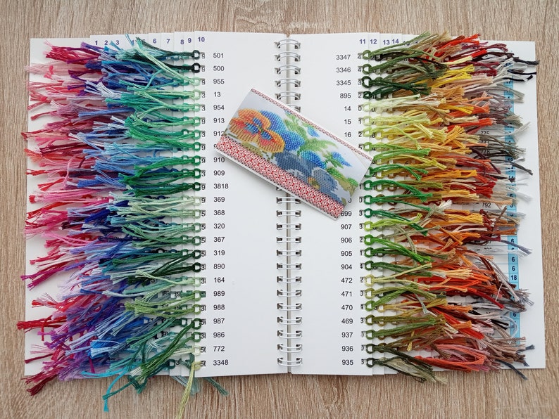 DMC Color Chart With Real Thread 498 Colors Samples New Colors Included ...