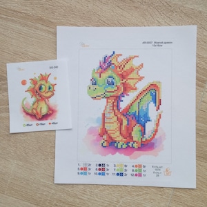 ビーズ刺繍キット - イエロードラゴンデザイン、DIYクラフト、部分的なビーズ細工、手芸ギフト