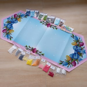 Table Runner Bead Embroidery Kit – Easter Spring Decoration DIY Beading Set