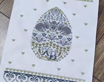 Rushnyk de Pascua ucraniano – Kit de toalla con cuentas o paño Paska terminado hecho a mano. Regalo.