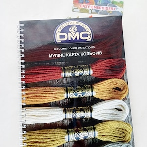 DMC-Farbkarte mit echtem Faden 498-Farben