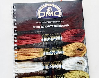 Tabla de colores DMC con hilo real, 498 colores, muestras, nuevos colores incluidos.