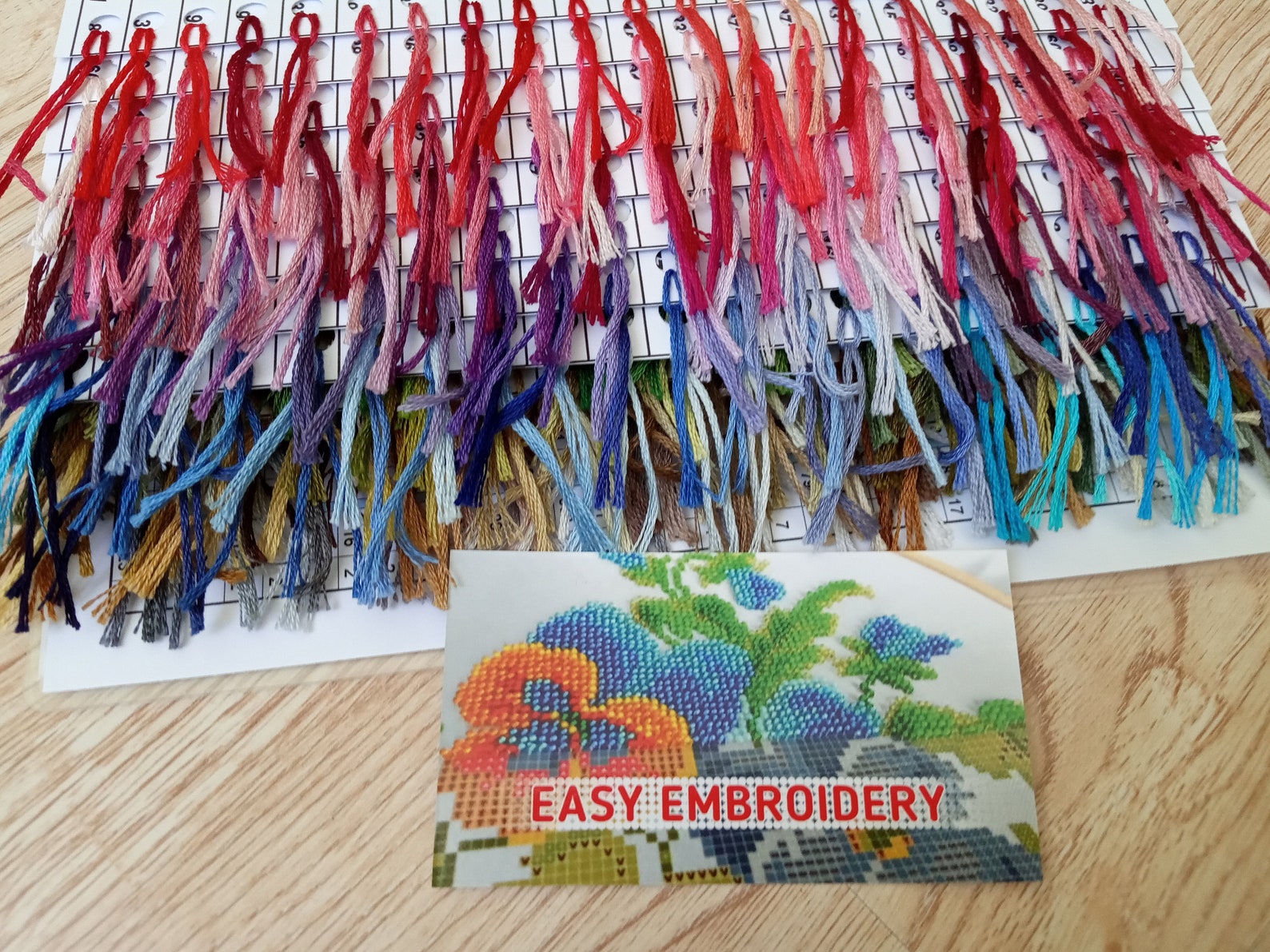 DMC Embroidery Floss Color Chart Real Thread 10cm Variations | Etsy