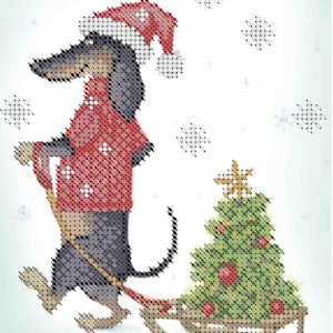 Dackel Perlenstickerei Kit, Süßer Hund DIY Art, Perlen Tier Bild, Geschenk für Hundeliebhaber