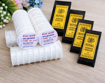 タイタン糸とリーガルビーズ針セット、ジュエリー製作キット