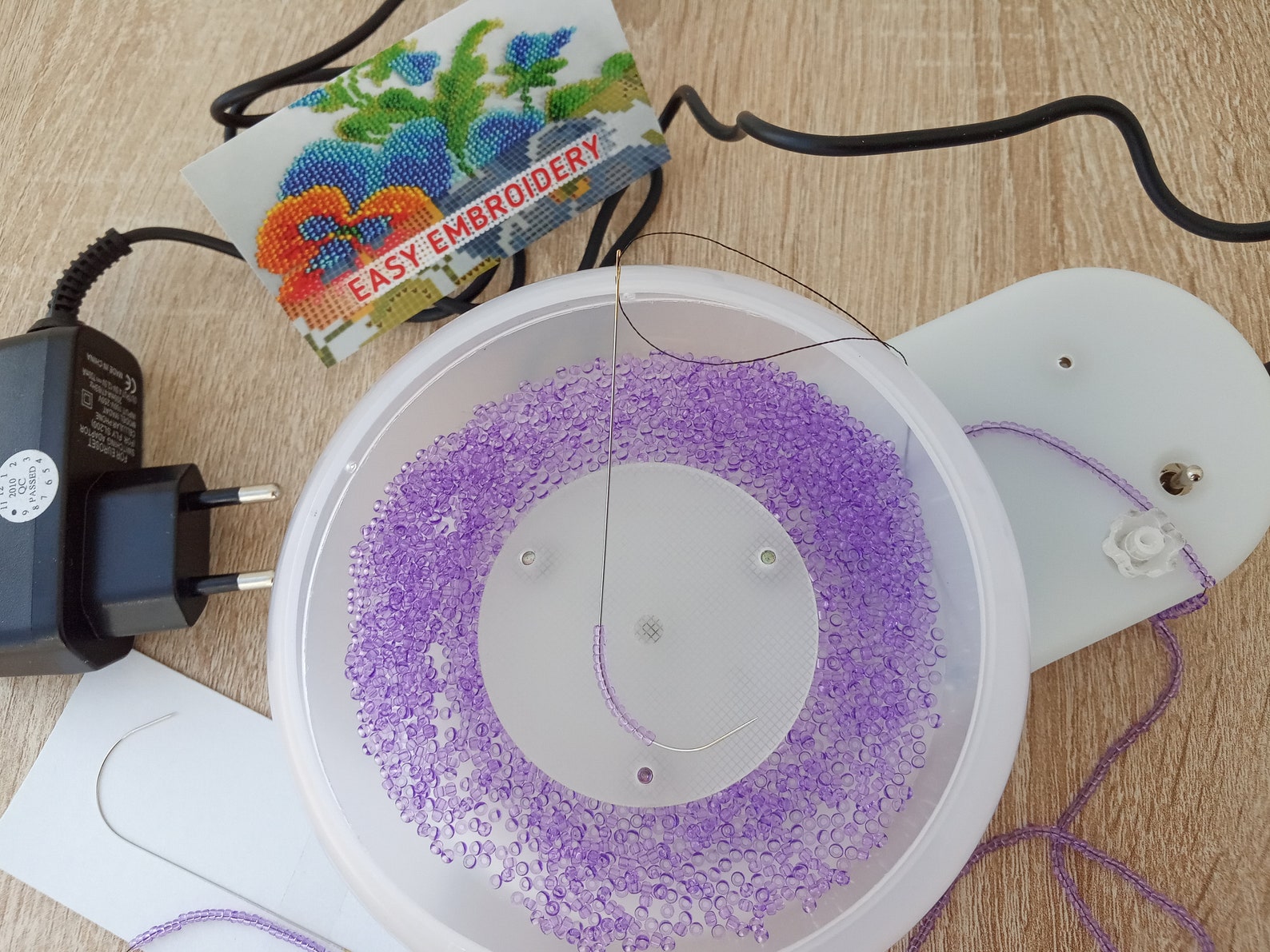 Bead Spinner and 2 Special needles Bead Stringing Electric