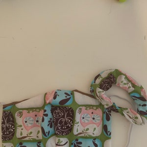 Owl pattern Scruchie and mask set