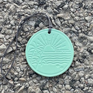 Sunset Air Flair - Leather Car Air Freshener