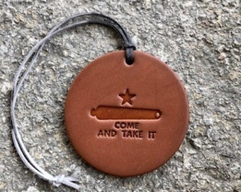 Come and Take It Air Flair - Leather Car Air Freshener