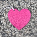 Cheetah Print Heart Air Flair - Leather Car Air Freshener