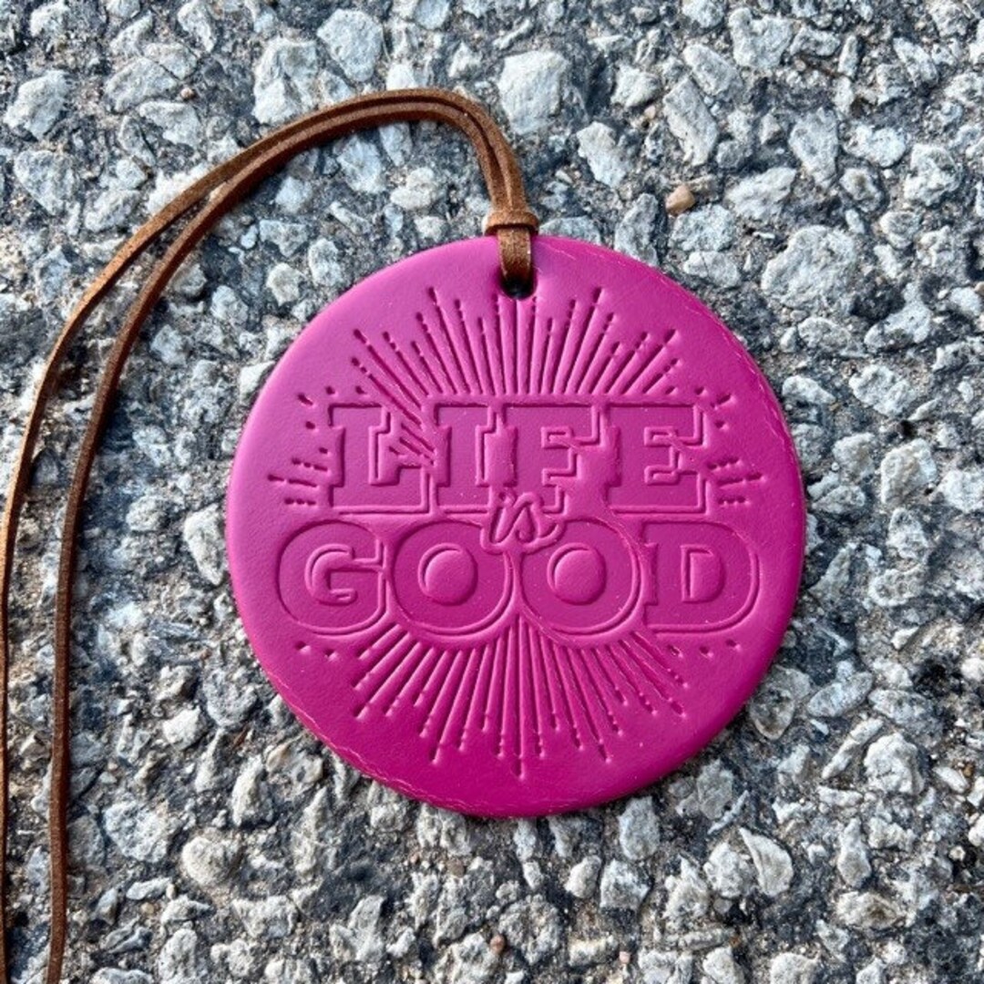 Life is Good Air Flair Leather Car Air Freshener Etsy