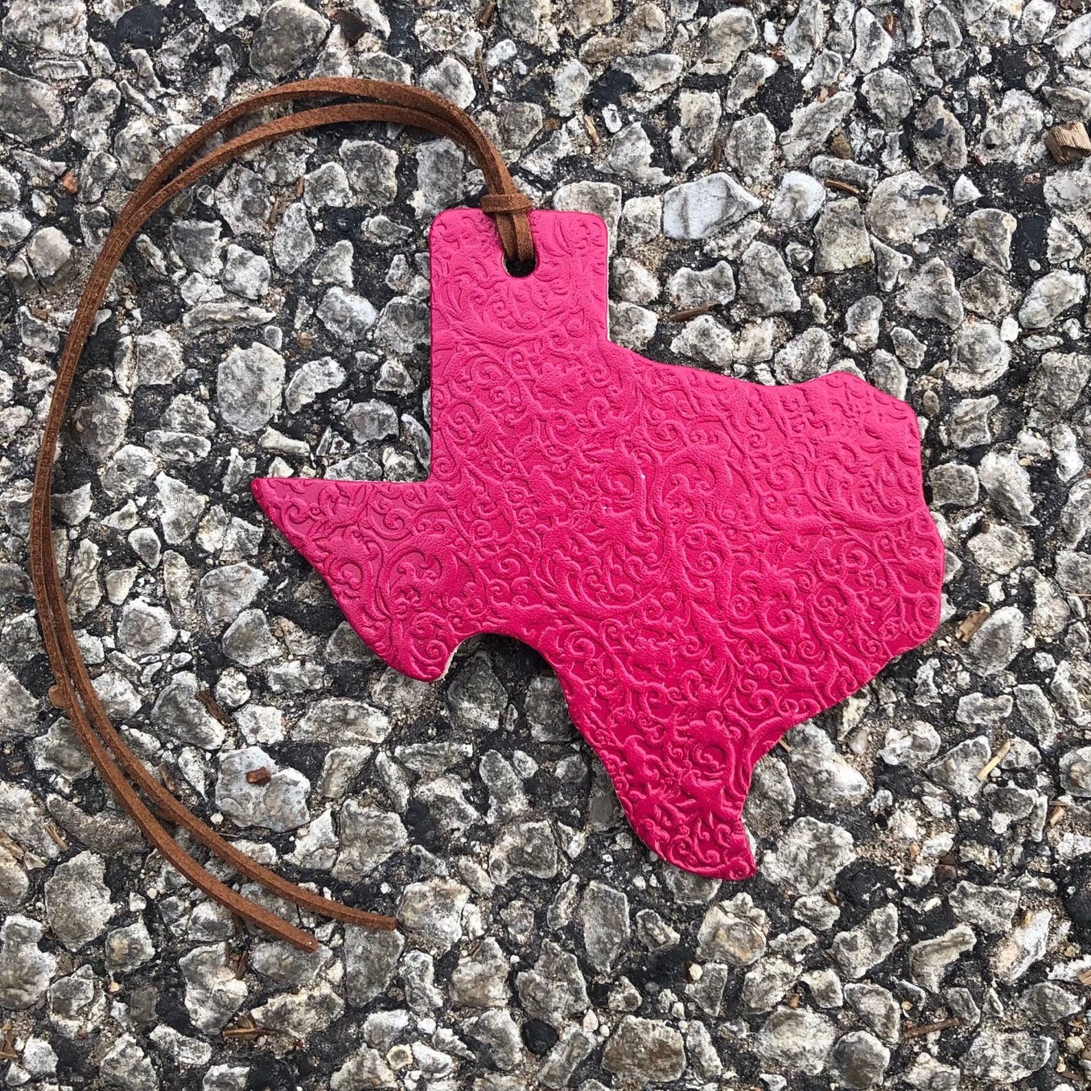 Tooled Texas Shaped Air Flaire leather Air Freshener Etsy