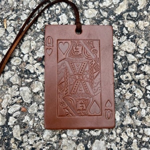 Queen of Hearts Air Flair - Leather Car Air Freshener