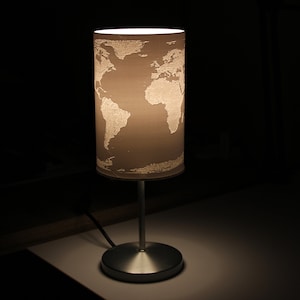 Modernes Design Weltkarte Lampe - 3D gedruckte Lampe - Lithophane - Tischlampe