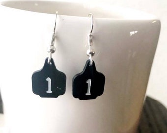 Cow Tag Earrings