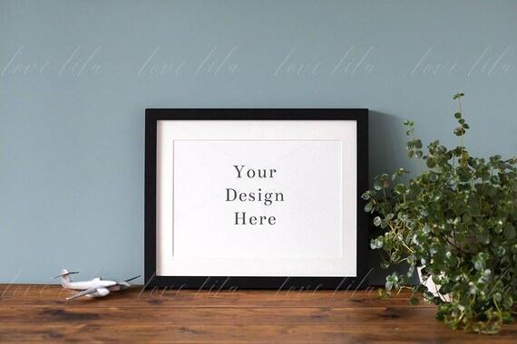 Black Landscape Frame Mockup Frame Stock Photo Black Landscape Frame Mockup Frame Stock Photo