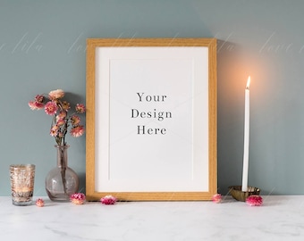 Download Wooden Frame Stock Photo Styled Frame Mockup High Quality Stock Photography A4 12x8 With Mount Jpeg Png Psd Free Downloads Logo Mockups PSD Mockup Templates