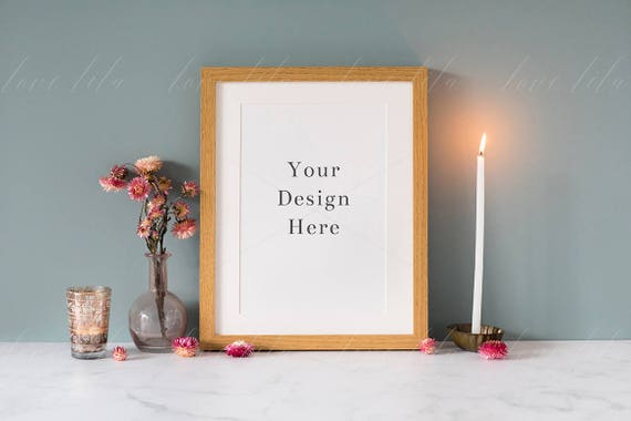 Wooden Frame Stock Photo Styled Frame Mockup Wooden Frame Stock Photo Styled Frame Mockup