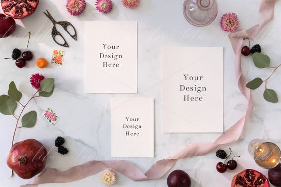Vertical Wedding Stationery Mockup A5 5x7 And A6 Cards Vertical Wedding Stationery Mockup A5 5x7 And A6 Cards