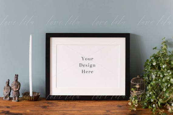 Black Frame Mockup Modern And Stylish Horizontal Print