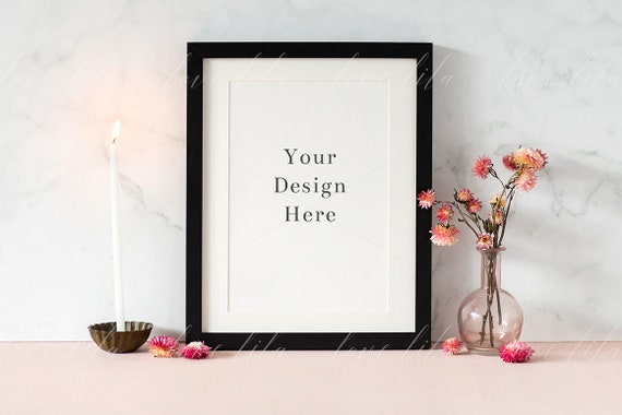 Black A4 Frame Mockup Stylish Frame Stock Photography Black A4 Frame Mockup Stylish Frame Stock Photography