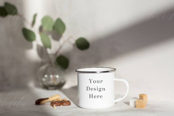 Modern Mug Mockup With Sugar And Biscuits Simple Modern Mug Mockup With Sugar And Biscuits Simple