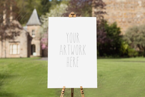 Download Sign Poster Easel Mockup Wedding Welcome Sign Mockup Etsy