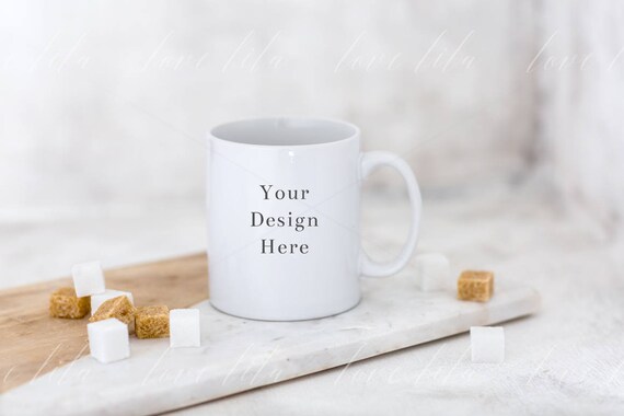 Minimalist Mug Mockup With White Background Simple White Mug Etsy
