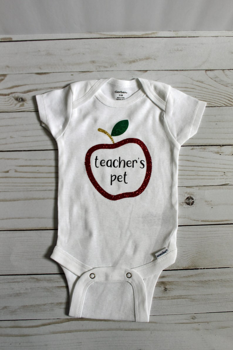 Pregnant Teacher Gifts Teacher's Pet Onesie Etsy
