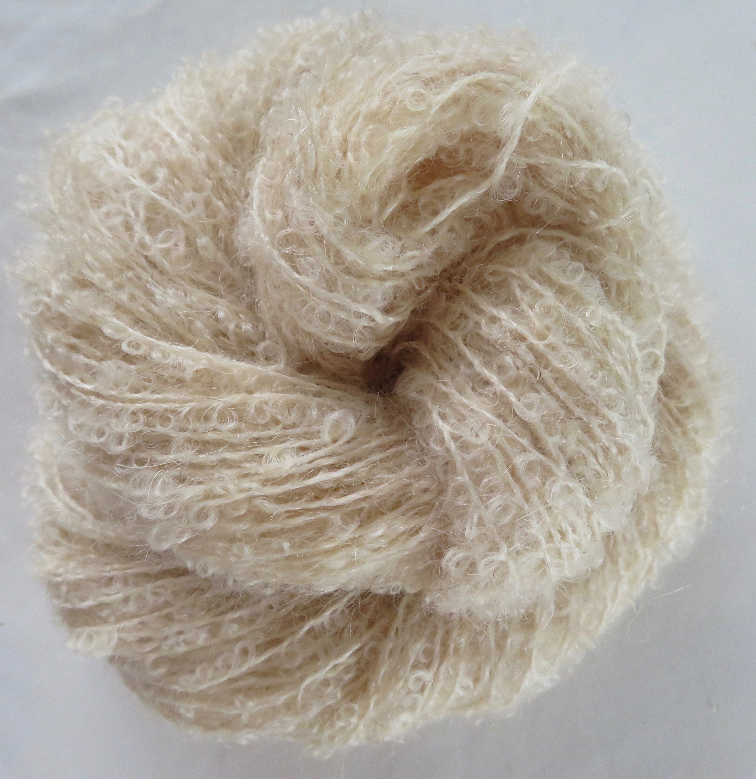 50gm Ready to Dye MOHAIR LOOP Boucle Yarn ECRU Crafts Knitting Etsy