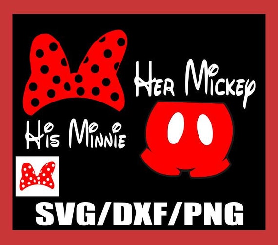 Download SVG His Minnie Her Mickey Couples Shirt Mickey and Minnie | Etsy