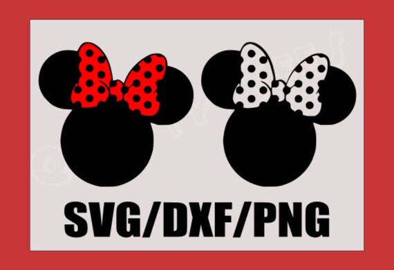 Minnie Mouse with Polka Dot Bow SVG
