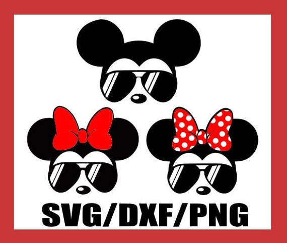 SVG   File for Mickey and Minnie with Aviator Sunglasses