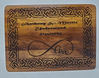 Personalized Teak Wood Keepsake Box: Engraved Recipe, Handwritten Message